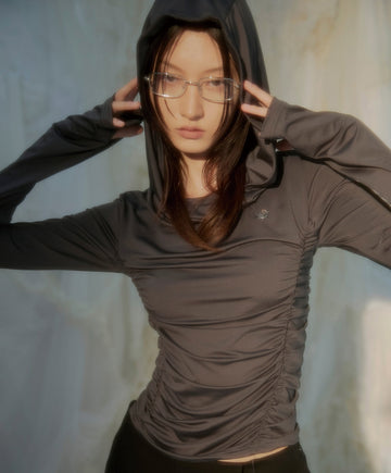 Hooded High Neck Long Sleeve